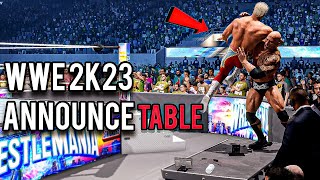 WWE 2k23 Announce Table