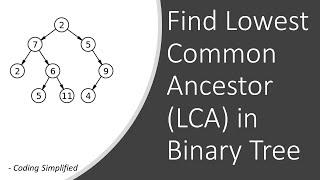 Binary Tree - 64: Find Lowest Common Ancestor (LCA) of two given values in Binary Tree