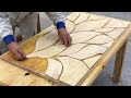 Great designs worth seeing by vietnamese carpenters   assembling and arranging leaves on the table