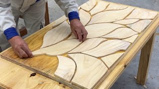 Great Designs Worth Seeing By Vietnamese Carpenters   Assembling And Arranging Leaves On The Table