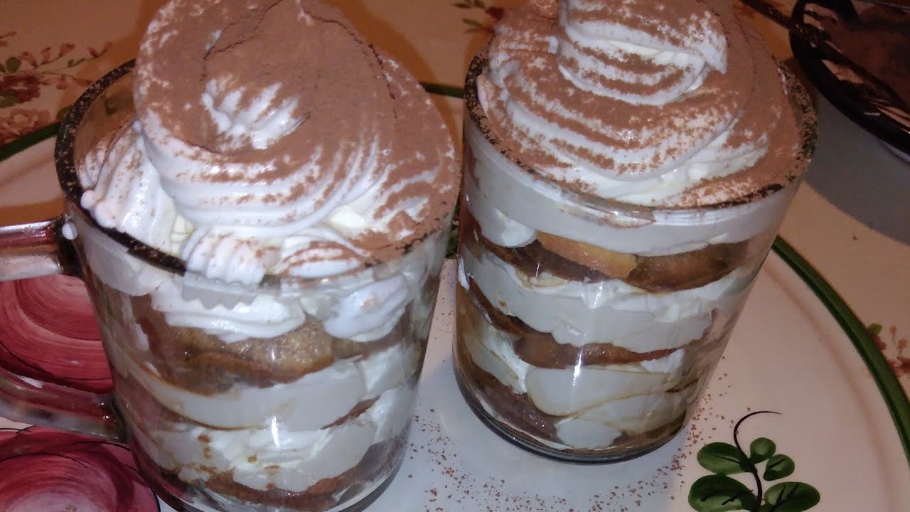 تيراميسو في الكؤوس بدون بيض 👌