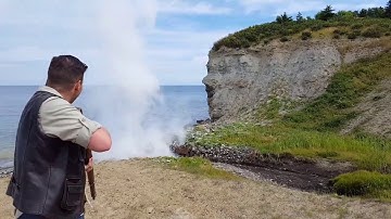 Shooting 1 pound of Tannerite in a bag of flour