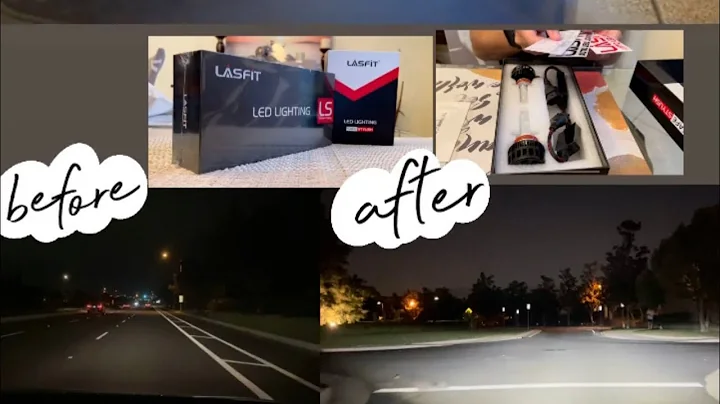 Lasfit LS Plus H11 / LA plus 9005 LED bulbs review with before and after shots Toyota Camry 2012-17