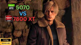 RTX 5070 vs RX 7800 XT - Resident Evil 4 Remake - 1440P - Max Settings.
