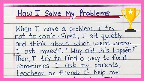 HOW I SOLVE MY PROBLEMS PARAGRAPH IN ENGLISH IN 150 WORDS | CBSE EXPRESSIONS SERIES 2025-26 |