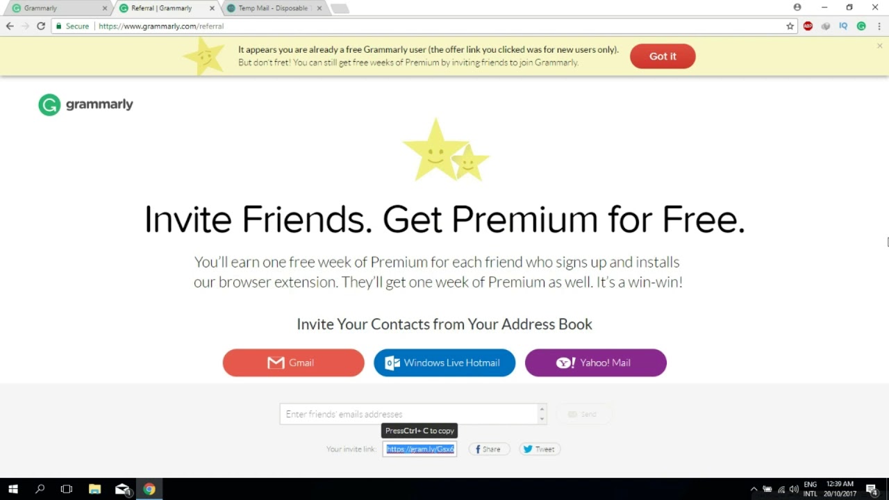 how to get grammarly for free 2017