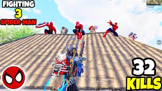 3 Spider-Man Want To Kill Me And Take My X-Suit in BGMI • (32 KILLS) • BGMI PUBGM GAMEPLAY