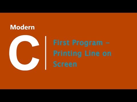 First C Program - Printing a Line on Screen