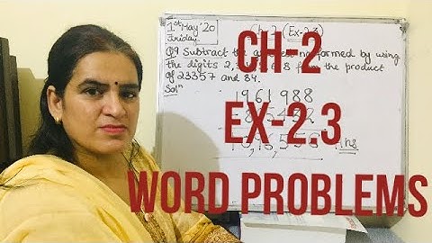 Ch-2|| Ex-2.3 ||Word Problems || -Class-5