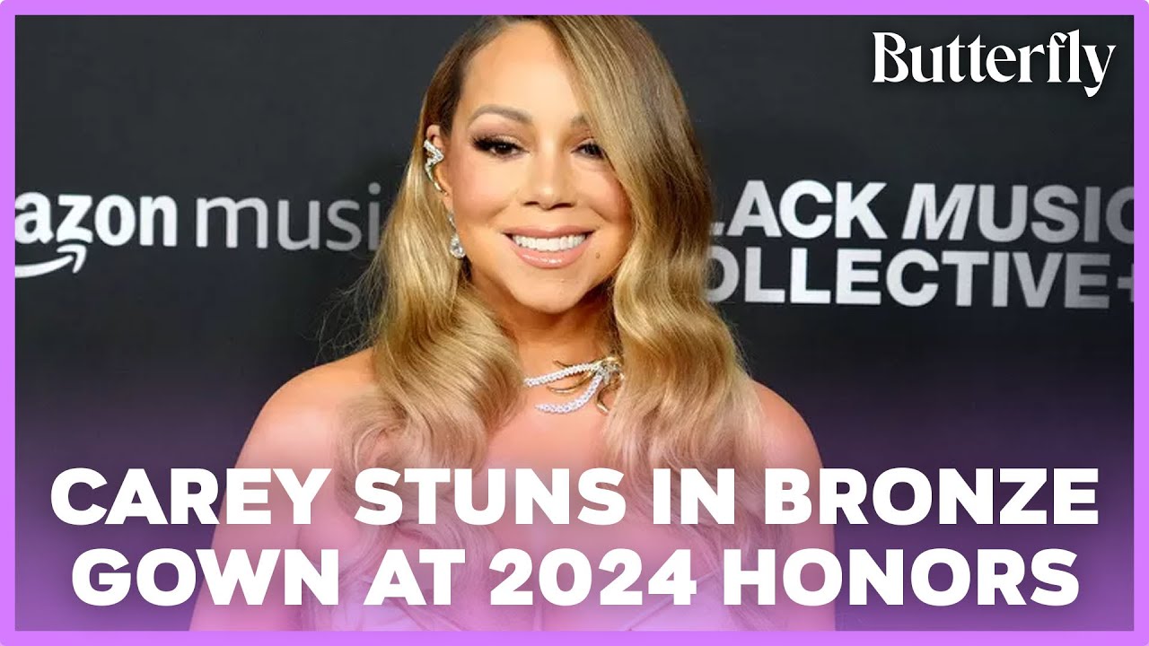 Mariah Carey Wears LegBaring Bronze Gown at the 2024 Recording Academy