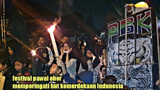 arak-arakan pawai obor memperingati hut kemerdekaan indonesia -  benjang pbk cisurupan