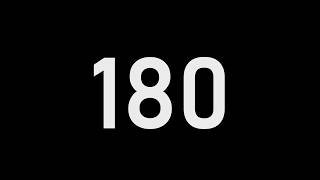 180 Seconds Countdown Timer (180 to 0) | Black Screen