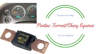 Loss of power steering - torrent/equinox