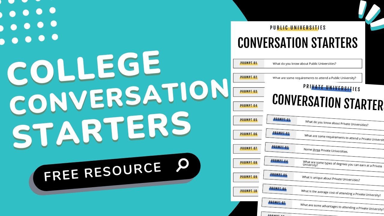 College Conversation Starters | College Chit Chats