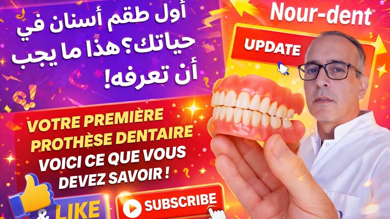 Votre première prothèse dentaireVoici ce que vous devez savoirاول طقم أسنان في حياتك  مايجب ان تعرفه