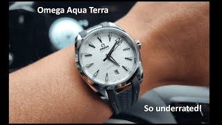 Omega Seamaster Aqua Terra 38mm on Rubber White Dial- 220.12.38.20.02.001