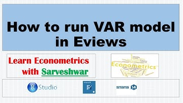 How to run VAR model in Eviews