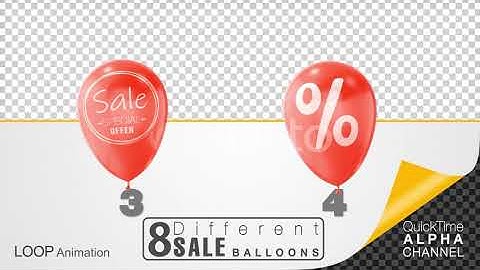 Black Friday Discount Sale Balloons | Motion Graphics - Envato elements