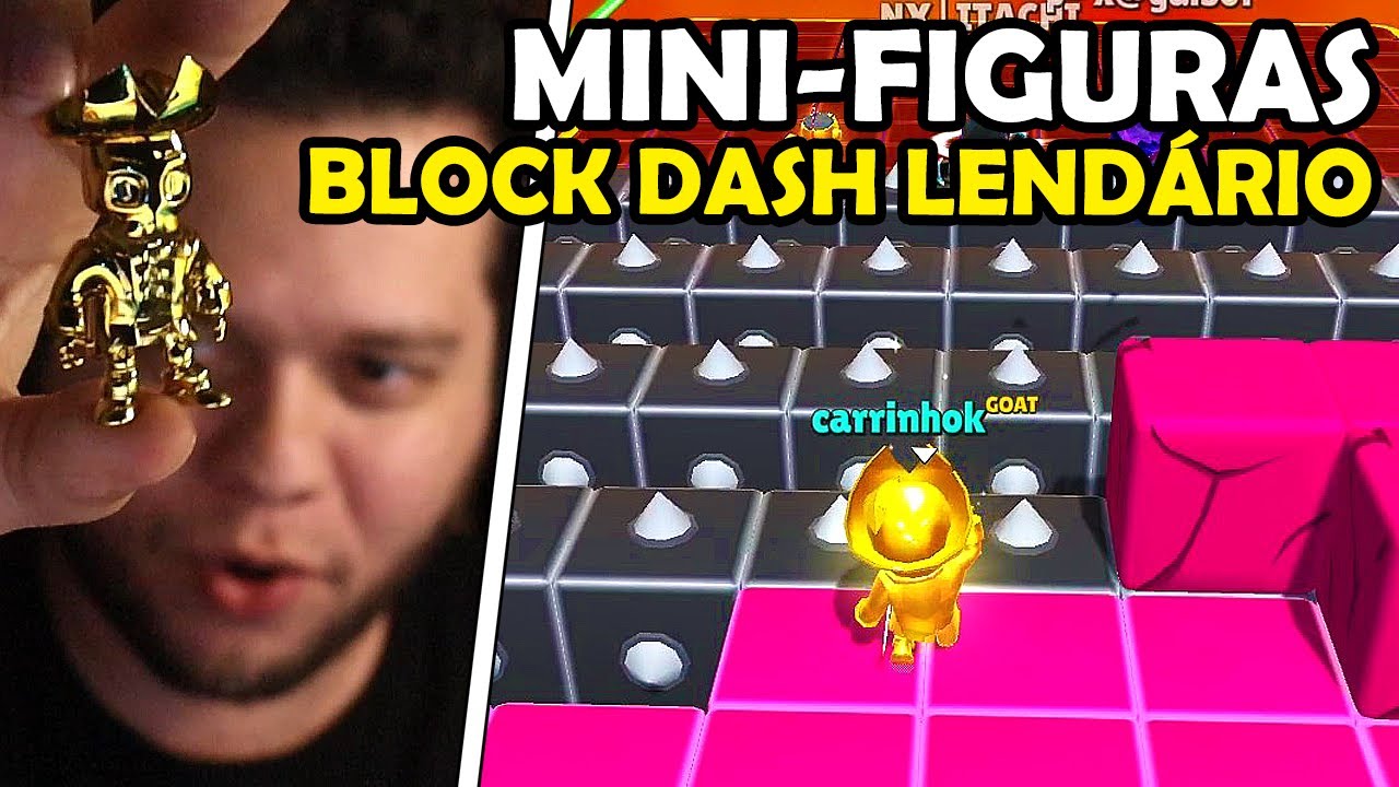 A MINI-FIGURA que EU GANHAR eu JOGO no BLOCK DASH LENDÁRIO no Stumble Guys  