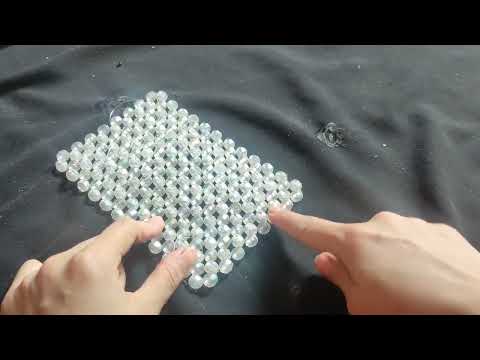 طريقه عمل شنطه صغيرة بالكريستال للمبتدئين أو Card Holder شيك وسهله How To Make A Small Crystal Bag