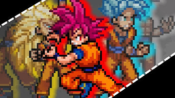 GOKU WITH ALL FORMS - SSJ GOD - SSF2 Mod