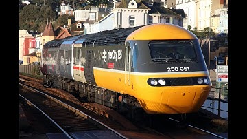 43184/43366 XC back to back HST Power Car move Laira - Exeter 0Z43 - 1st April 2023