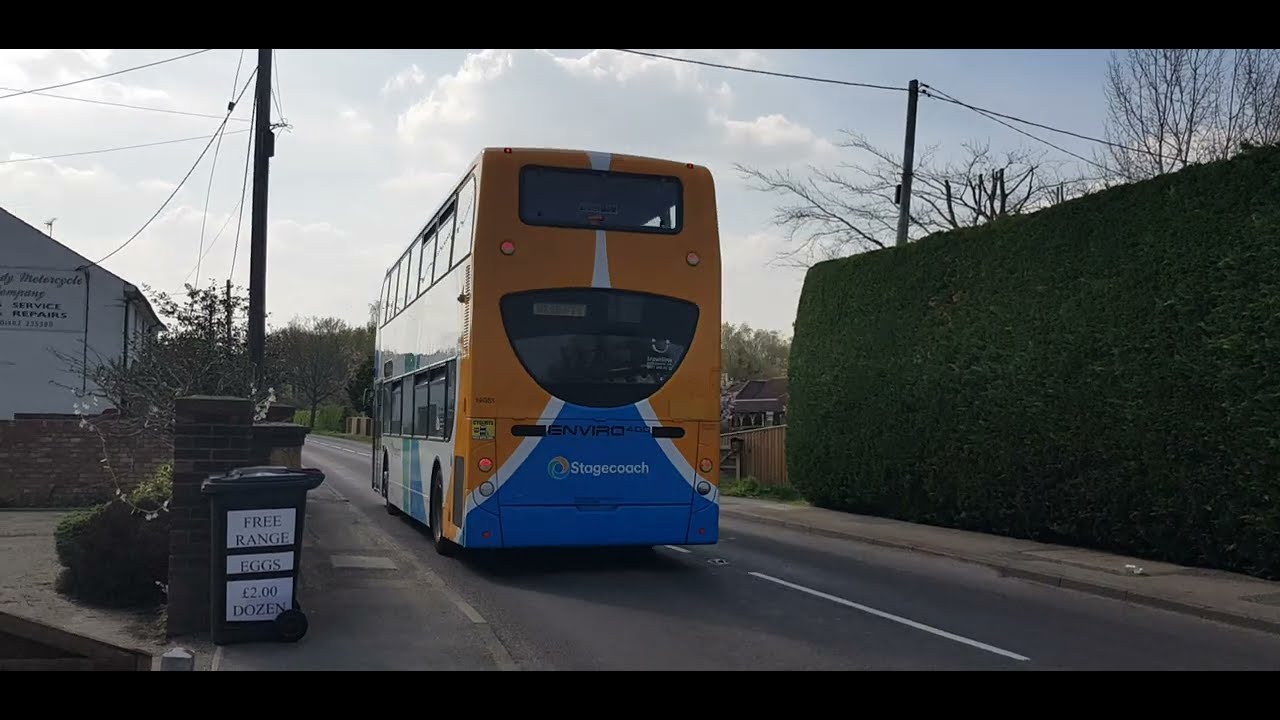 Here is the new livery stagecoach bus 19081 on the kite in Normandy ...