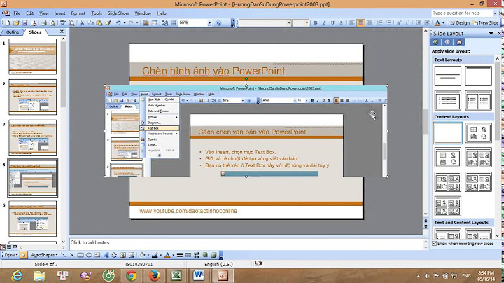 Hướng dẫn chỉnh hiệu ứng powerpoint 2003