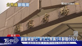 光環退卻! 新北公務員5年辭職682人 工務局離職排首位十點不一樣20231103@TVBSNEWS01