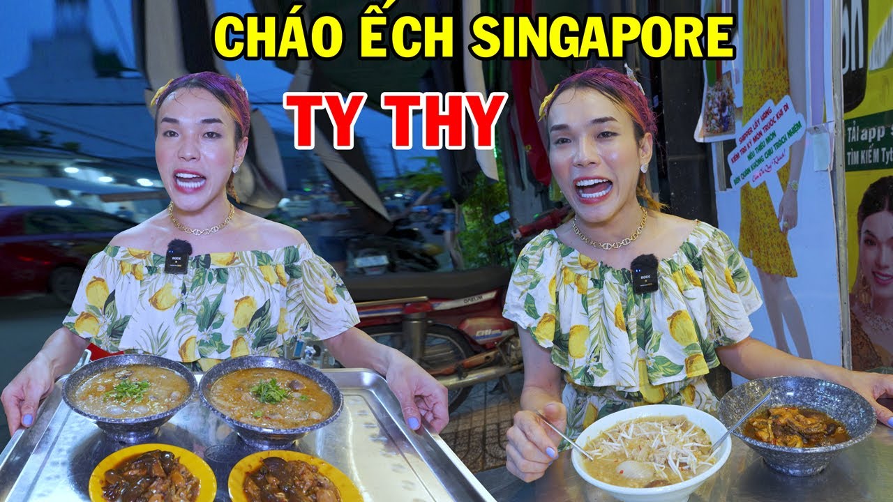 Hướng dẫn Cách nấu cháo ếch singapore – Ty Thy trổ tài nấu cháo ếch Singapore bán đông khách – Ty Thy Vlog Gỏi đu đủ