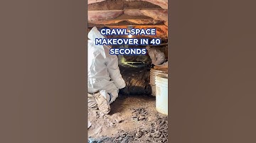 Crawl Space Encapsulation in 40 Seconds - #shorts