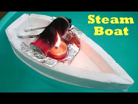 How to Make a Steam Boat using bottle at Home