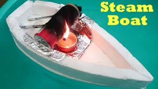 How to Make a Steam Boat using bottle at Home