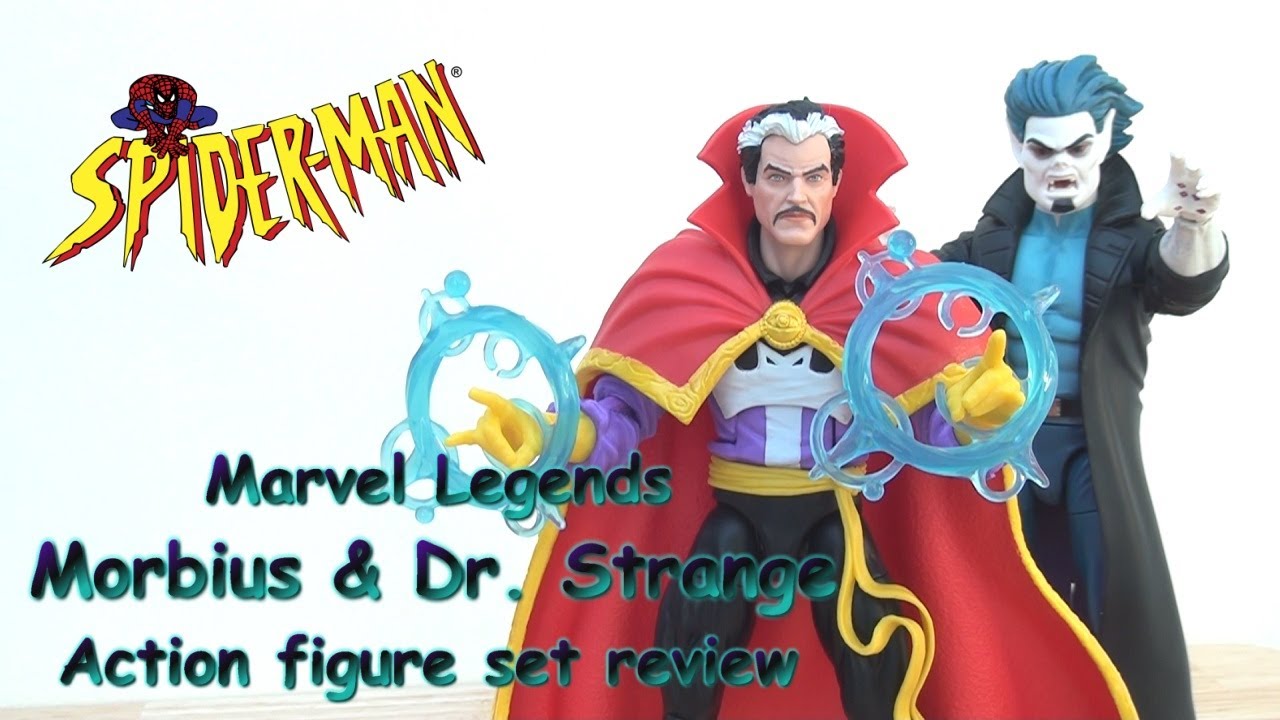 Marvel Legends Spider-Man TAS Morbius and Dr. Strange action 