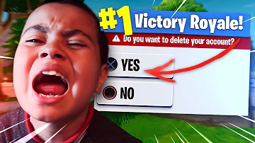 DELETING MY 9 YEAR OLD LITTLE BROTHERS FORTNITE ACCOUNT PRANK! NO MORE SKINS OR VBUCKS!! *HE RAGED!*
