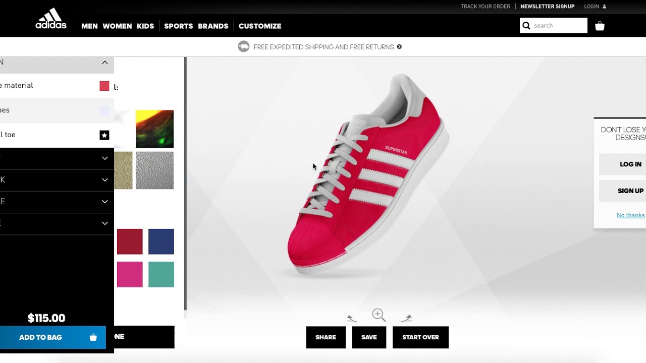 create my own adidas trainers