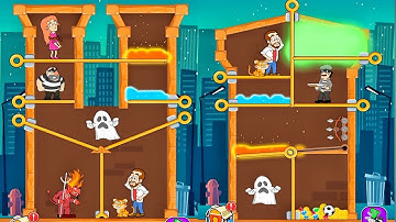Home Pin Hero Rescue All Levels Gameplay android iOS