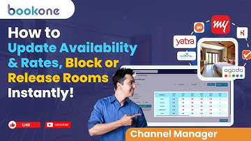 Update Hotel Room Availability & Rates on OTAs | Block/Release Room | BookOne Channel Manager