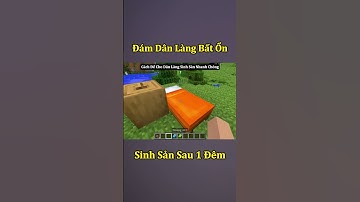 Cách Để Cho Dân Làng Sinh Sản Nhanh Chóng Trong Minecraft 🤣 #shorts