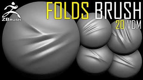 Folds ZBrush VDM Brush. Sculpt cloth folds.