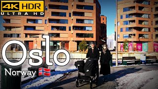 👣Walk with Me in Oslo | Bjørvika | 4K HDR | February 2024👣