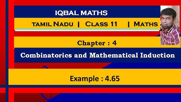 Tamil Nadu Class 11 Maths Example 4.65 Chapter 4 Combinatorics and Mathematical Induction