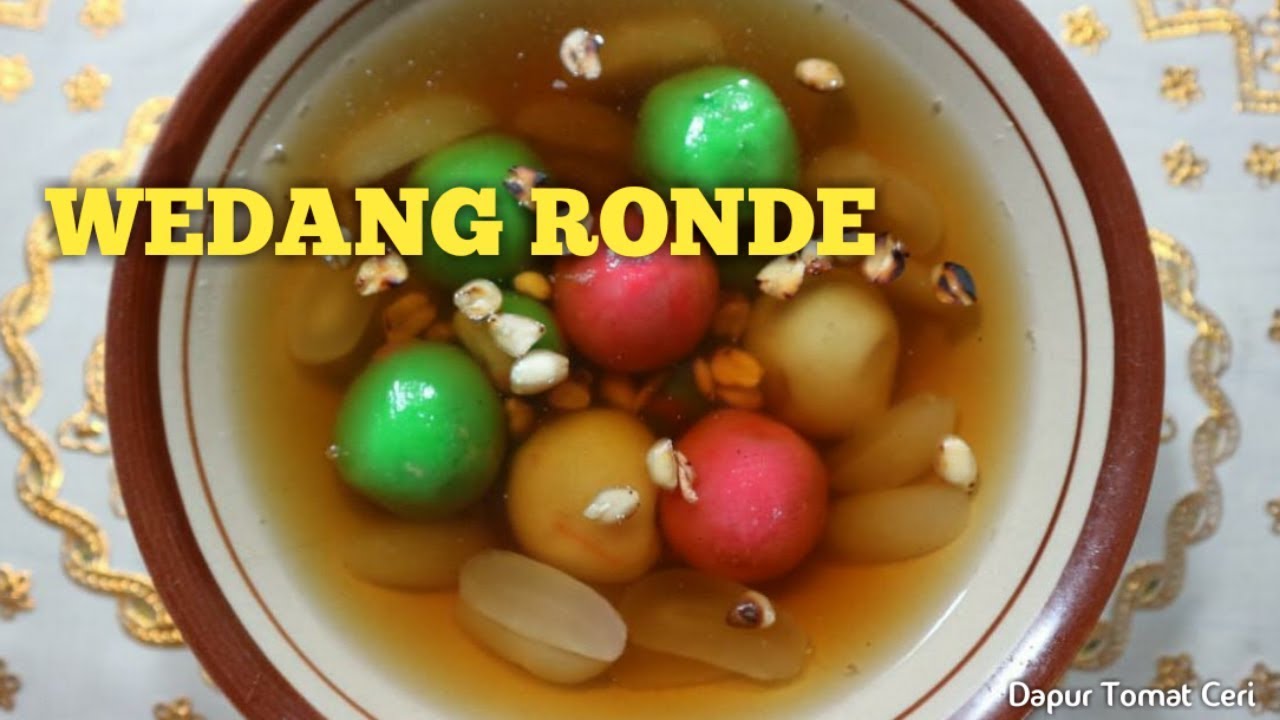 RESEP WEDANG RONDE PELANGI ISI KACANG 