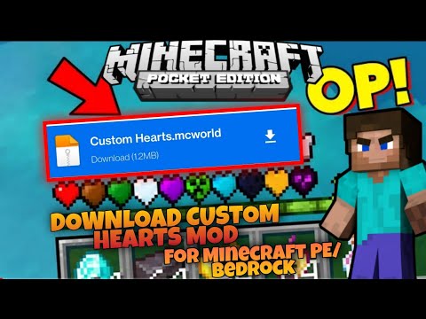 How To Download Custom Hearts Mod For MCPE/Bedrock Edition?🔥#minecraft #game #top