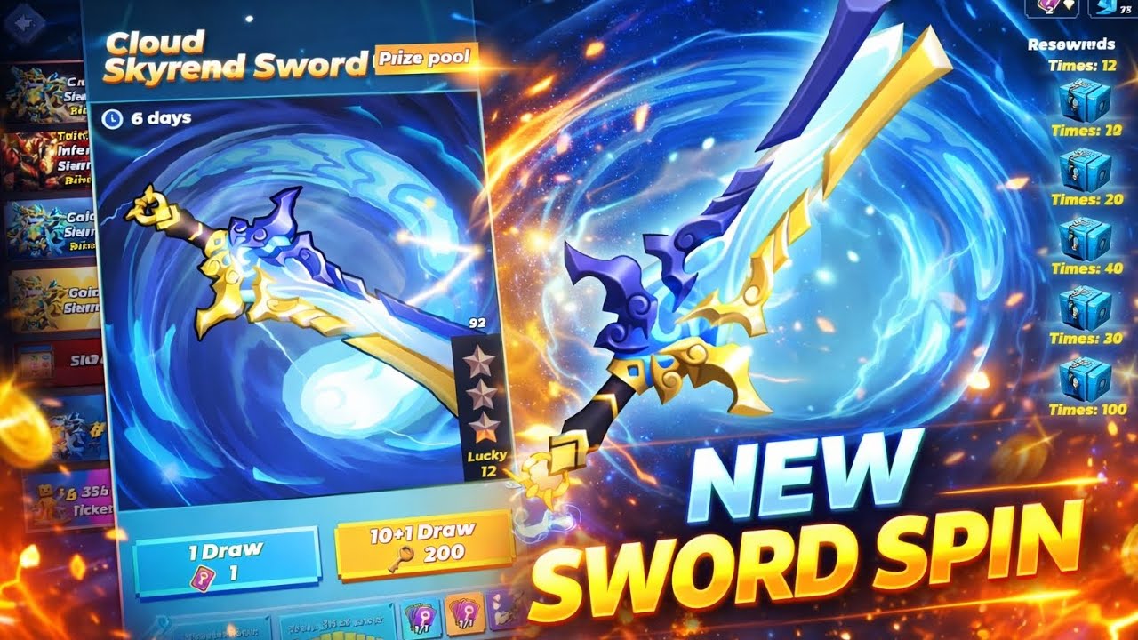 NEW Cloud Skyrend Sword Spin 🔥 Did I Unlock It? | Blockman Go