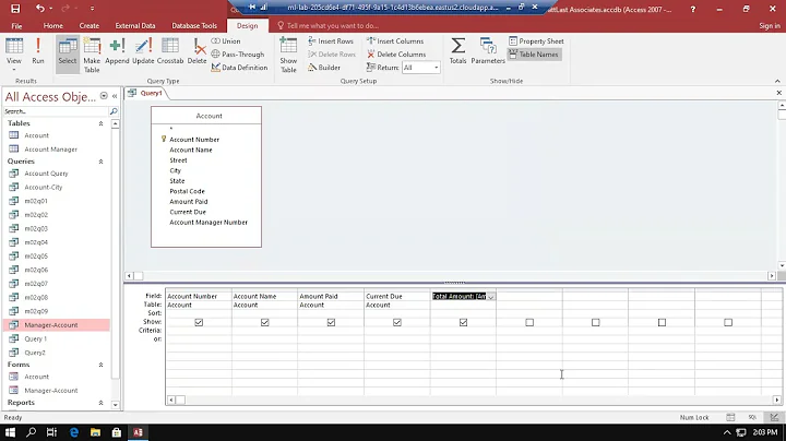 Calculated Field and Change Caption in a Query