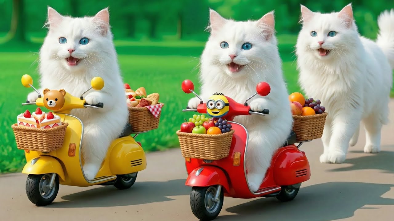 Mama Cat Trims Fur on the Farm and Makes Tiger Hat For Kittens At Home🐾🎩🐯