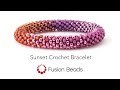 Learn how to create the Sunset Crochet Bracelet by Fusion Beads