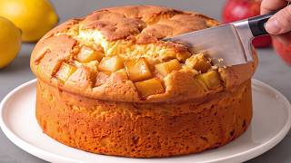 Apfelkuchen mit 2 Eiern und 2 Äpfeln ist so lecker, dass ich ihn zweimal pro Woche backe!
