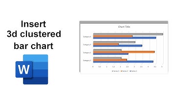 How to insert 3D clustered bar chart in word doc